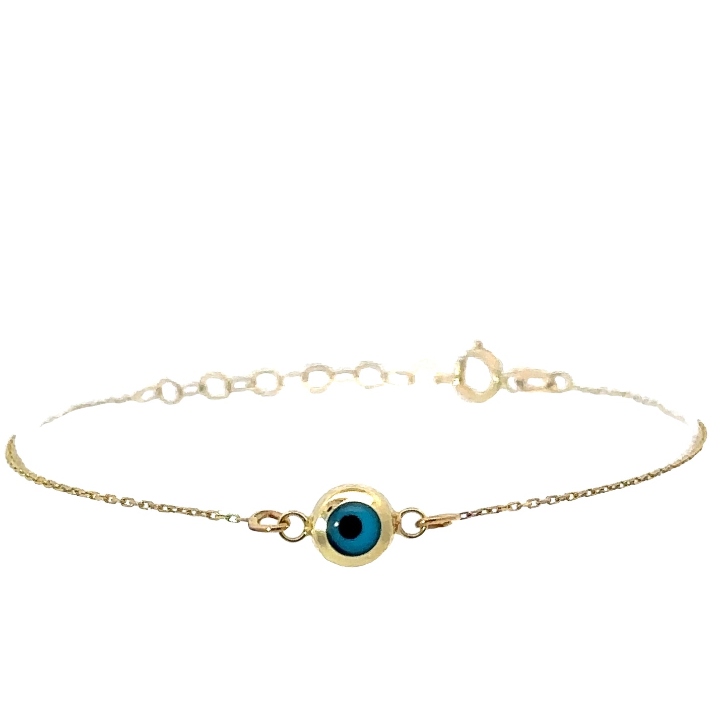 14 Karat Gold Evil Eye Bracelet