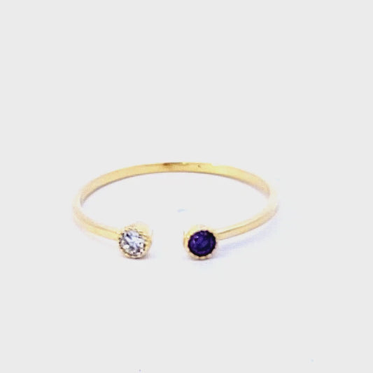 Alpha Diamond 14K Yellow Gold Ring