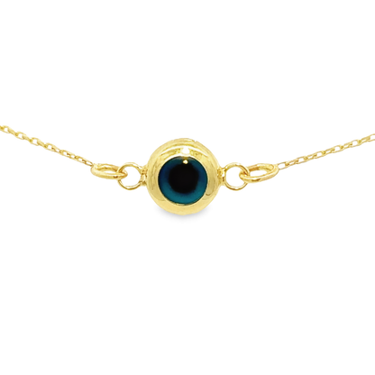 14 Karat Gold Evil Eye Bracelet