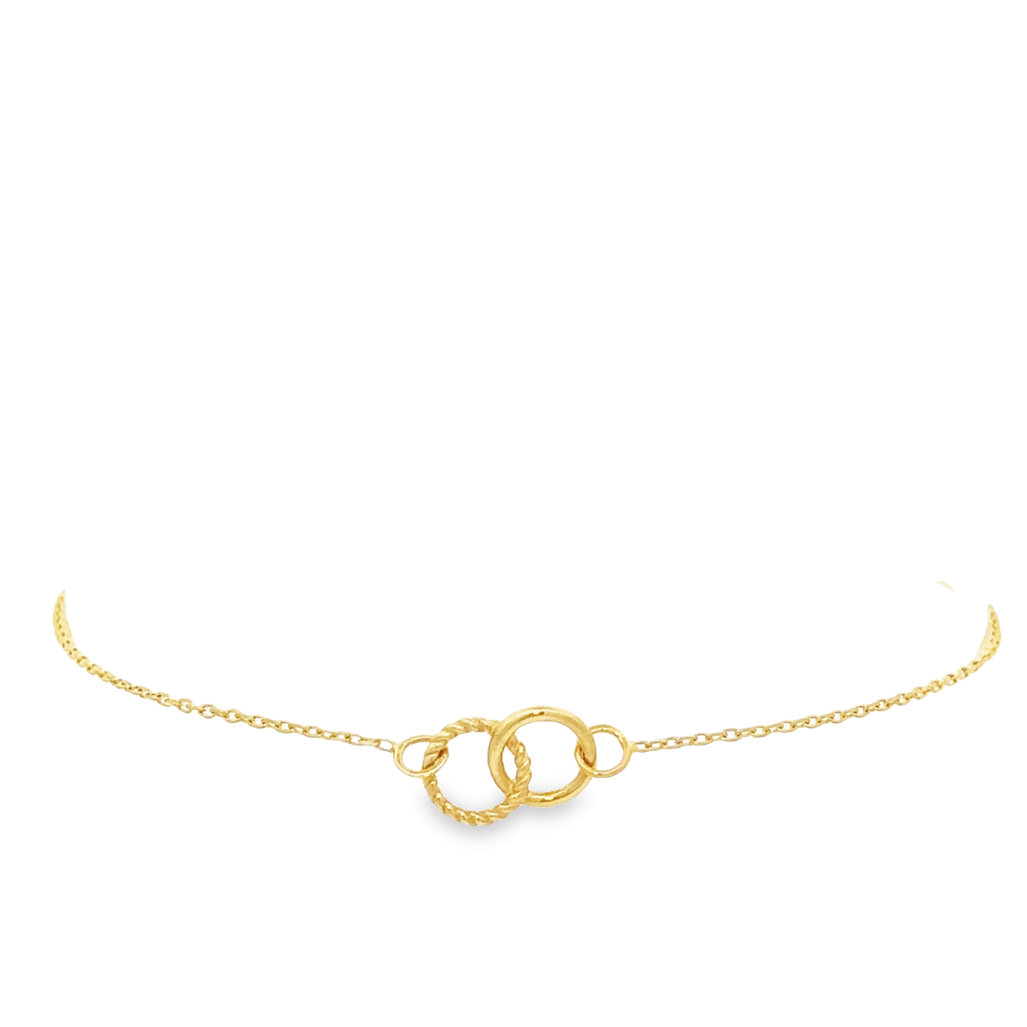 14 Karat Gold Interlock Circle Bracelet