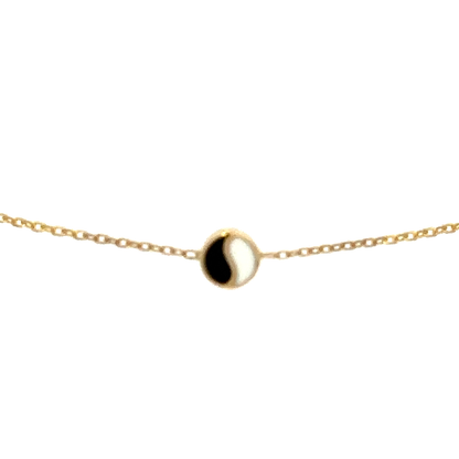 14 Karat Gold Yin Yang Bracelet