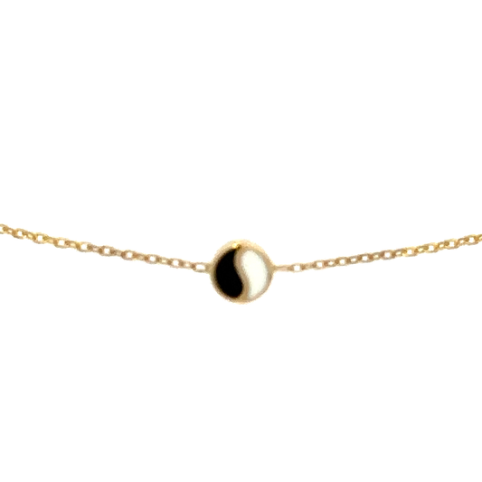 14 Karat Gold Yin Yang Bracelet