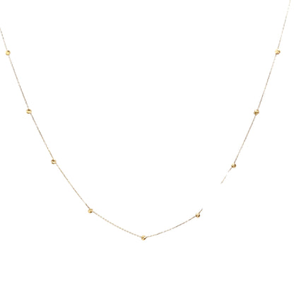 14 Karat Gold Ball Station Necklace
