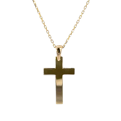 14 Karat Gold Cross Pendant Necklace