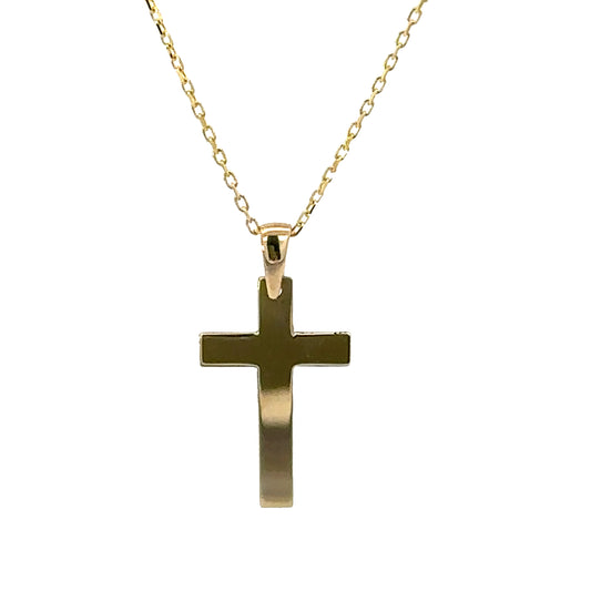 14 Karat Gold Cross Pendant Necklace