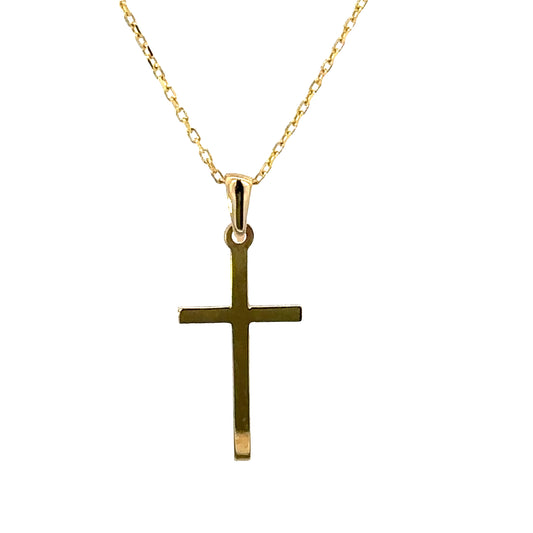 14 KARAT GOLD CROSS PENDANT NECKLACE