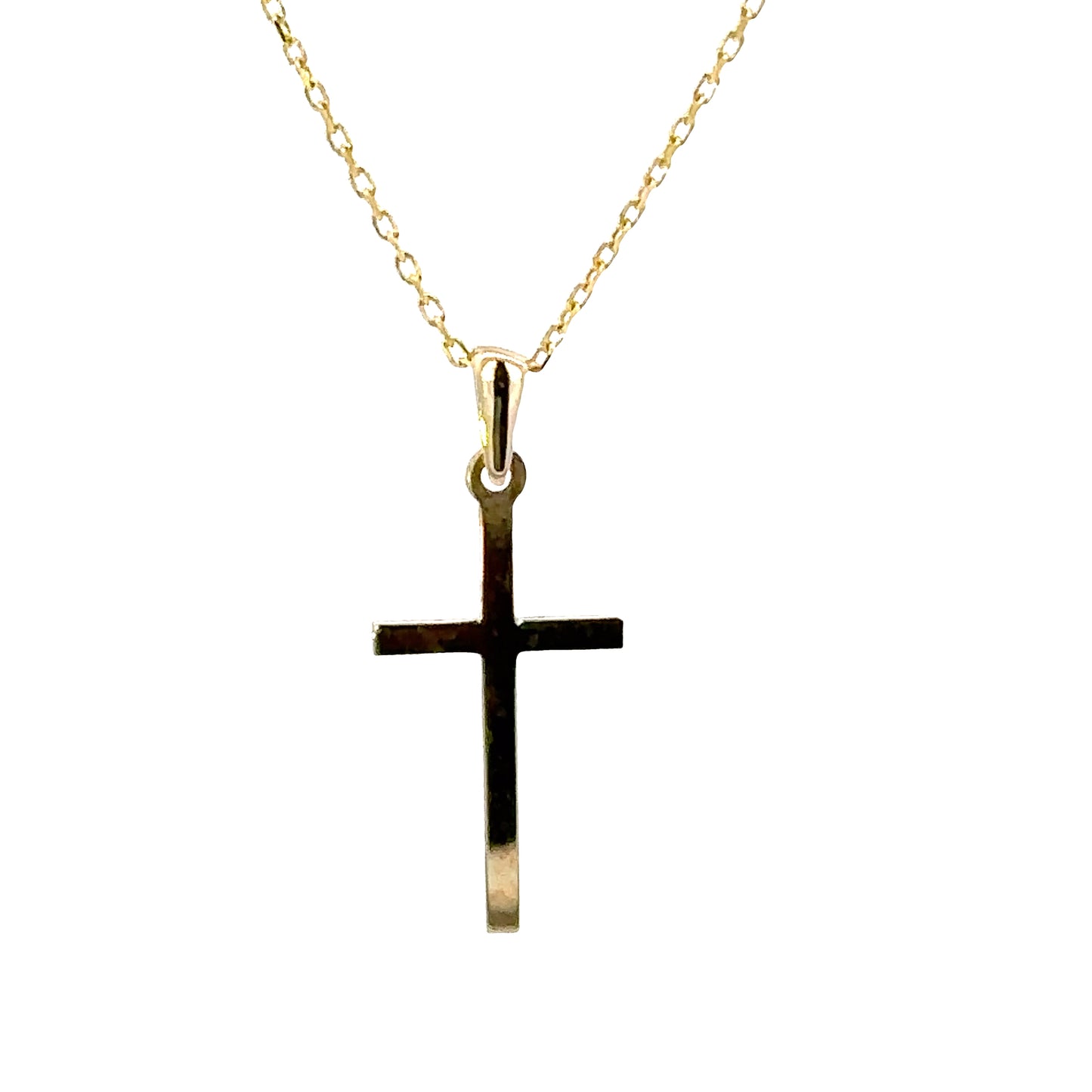 14 KARAT GOLD CROSS PENDANT NECKLACE