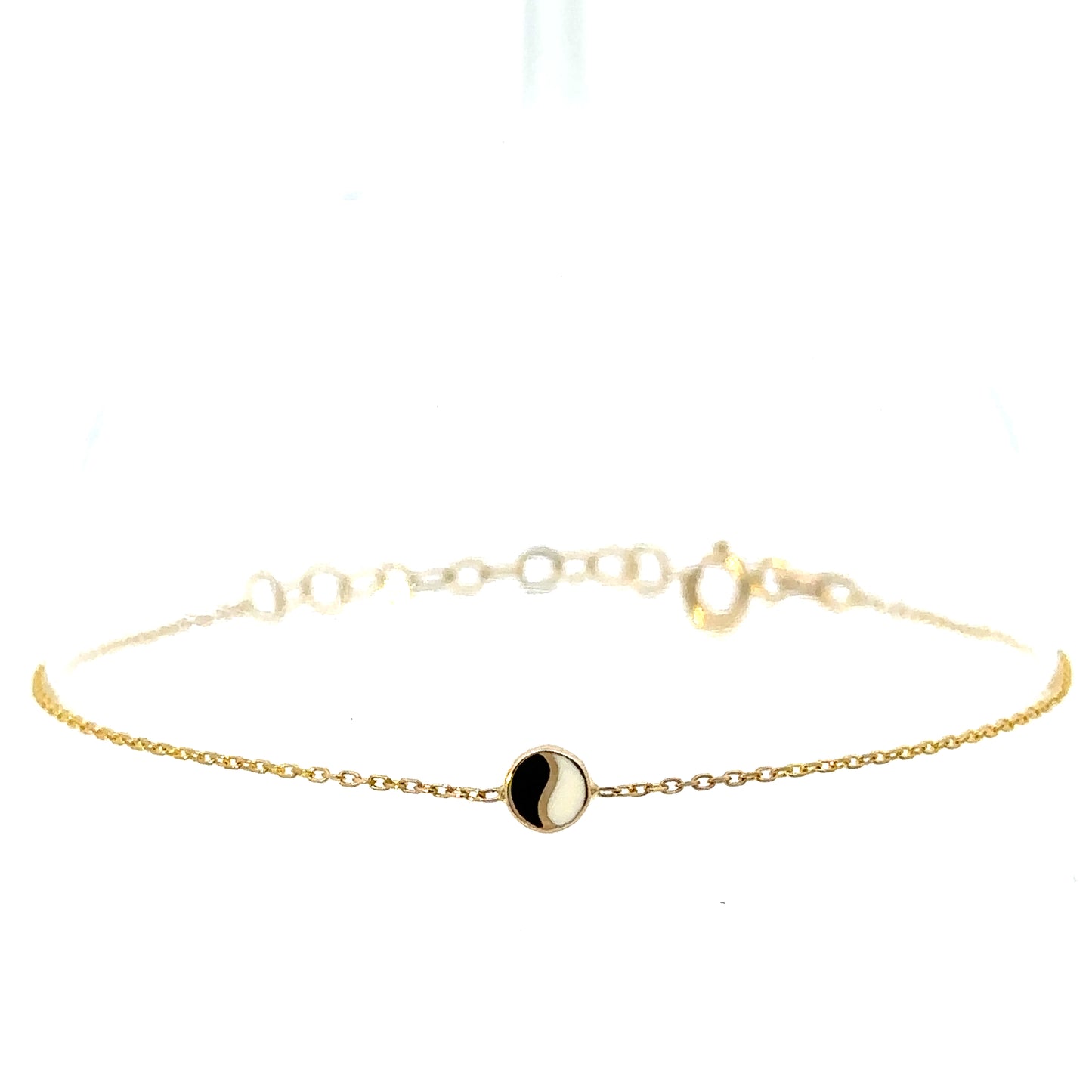 14 Karat Gold Yin Yang Bracelet